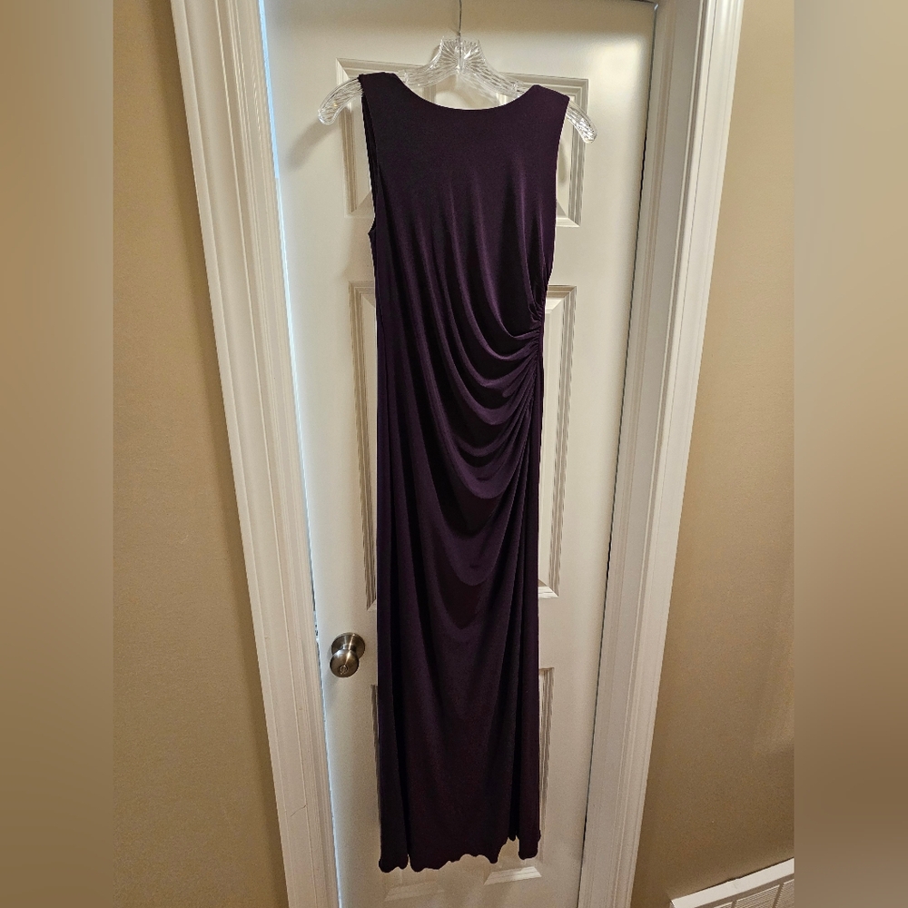 Adriana Papell Deep Eggplant Purple Gown
